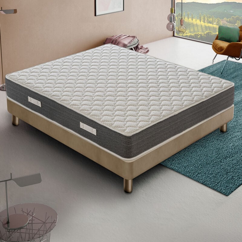 foto del prodotto ilovesleep - materasso 120x200 molle insacchettate e memory foam - altezza 30 - 4 cm memory foam