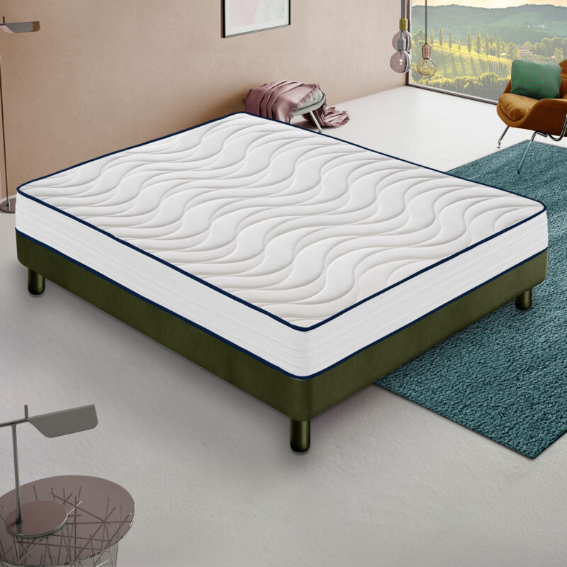 foto del prodotto ilovesleep materasso 140x190 in waterfoam alto 20 cm ortopedico rigidit h3 lato estate inverno