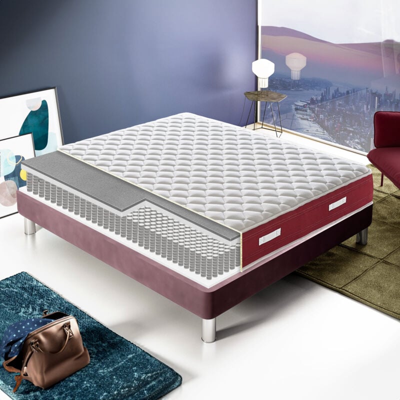 foto del prodotto ilovesleep materasso 80x190 a molle insacchettate e memory foam 9 zone differenziate