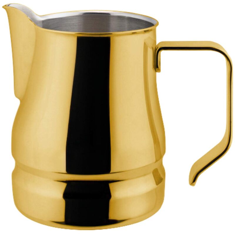 foto del prodotto ilsa lattiera evolution per cappuccino e latte art, acciaio inox 18 10, color oro, tazze 3, capacit 35 cl
