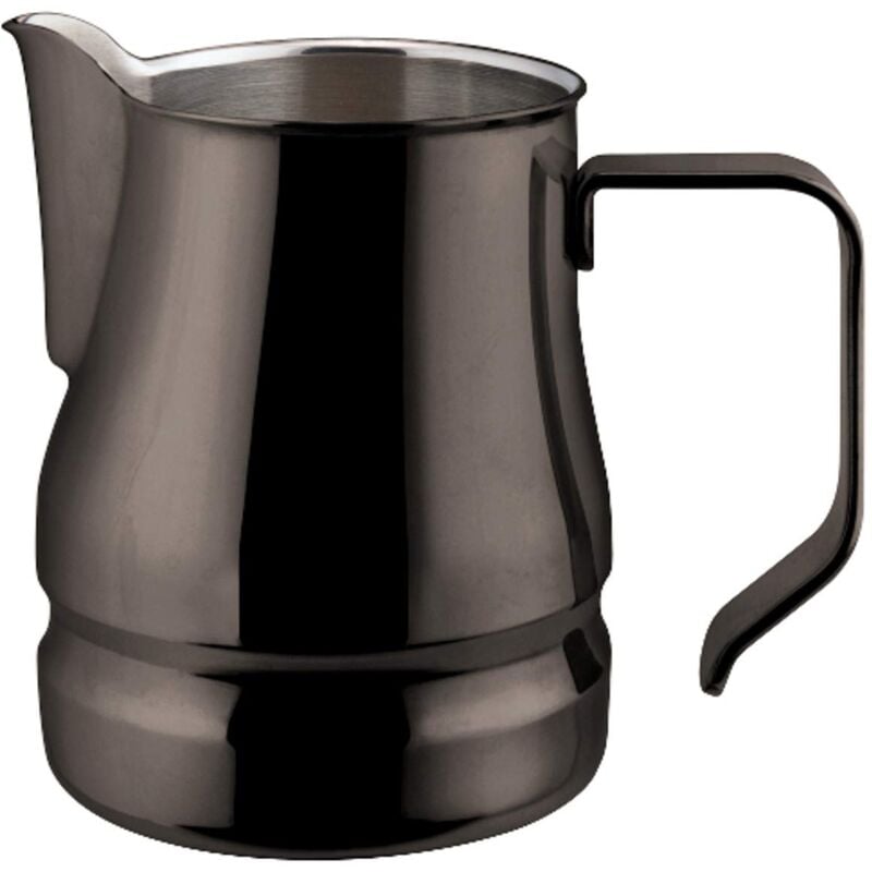 foto del prodotto ilsa lattiera evolution per cappuccino e latte art, acciaio inox 18 10, nera, tazze 9, capacit 75 cl