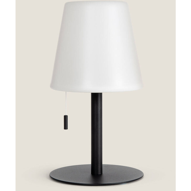 foto del prodotto iluzzia lampada da tavolo led 2,6w portatile per esterno in alluminio con batteria ricaricabile epinay nero