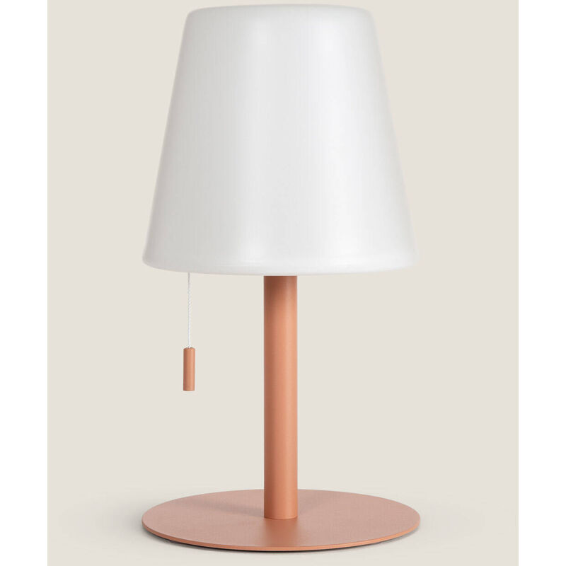 foto del prodotto iluzzia lampada da tavolo led 2,6w portatile per esterno in alluminio con batteria ricaricabile epinay pesca