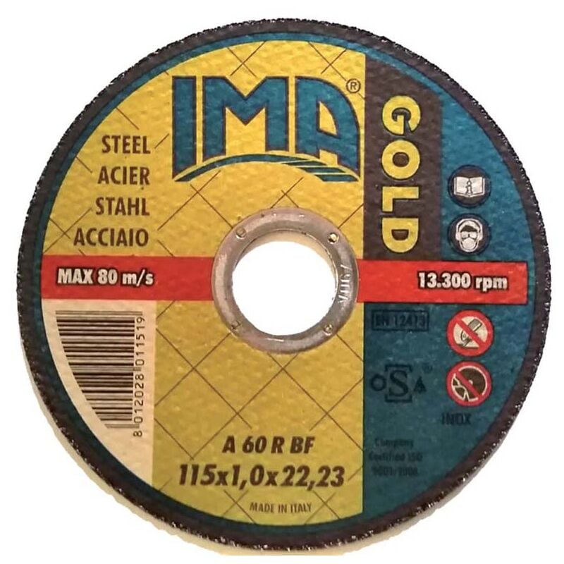 foto del prodotto ima abrasivi disco gold 115x3,2x22 mm, per ferro