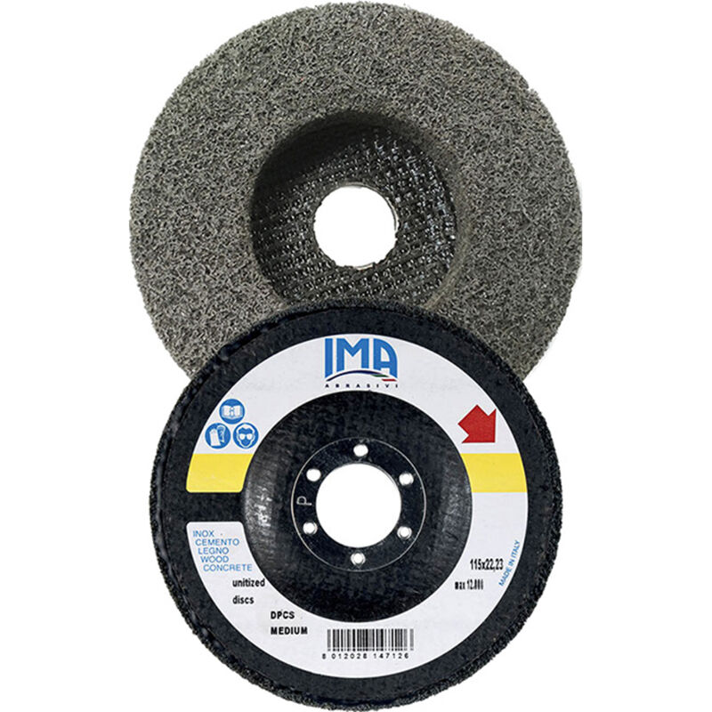 foto del prodotto ima disco compresso per satinatura e lucidatura ferro acciaio medio 115 22,23mm