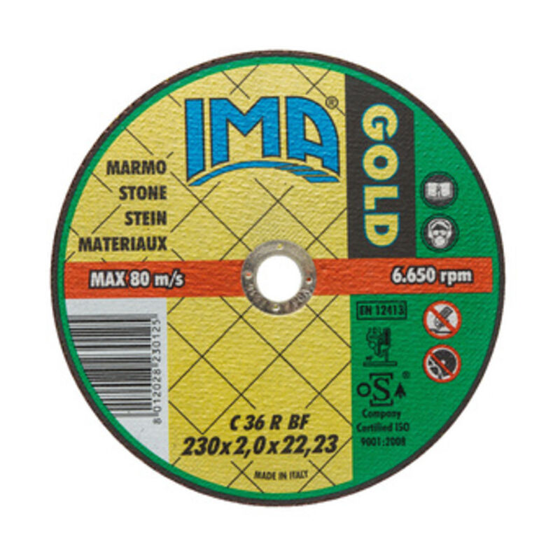 foto del prodotto ima disco per marmo gold d.230x2x22. prezzo per 1 pezzo.