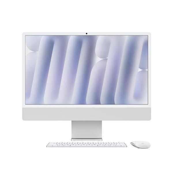 foto del prodotto imac 24 con display retina 4 5k chip apple m4 con cpu 10 core e gpu 10 core 24gb 512gb ssd argento