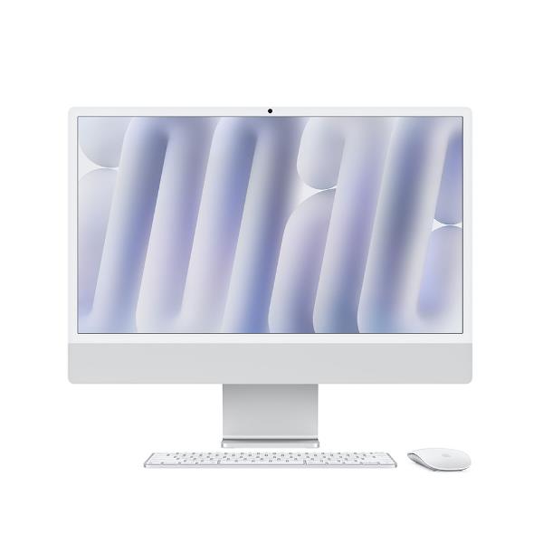 foto del prodotto imac 24 con display retina 4 5k vetro con nanotexture chip apple m4 con cpu 10 core e gpu 10 core 16gb 256gb ssd argento