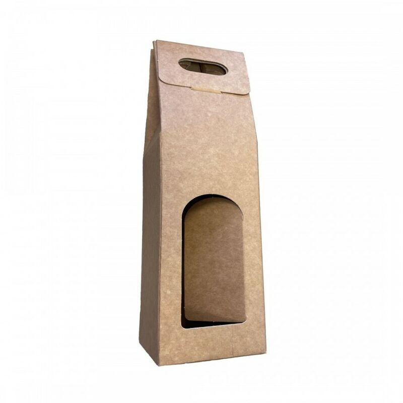 foto del prodotto imballaggi 2000 10 scatole portabottiglie marrone scatole di cartone per bottiglie di vino prosecco champagne confezione da 1 bottiglia