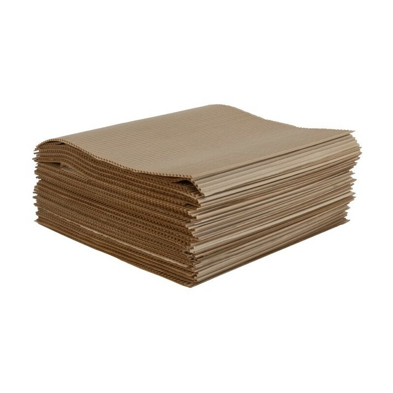 foto del prodotto imballaggi 2000 50 fogli di carta ondulata 33x33cm ecosostenibili e riciclabili spessore 4mm ideali per imballaggio e protezione