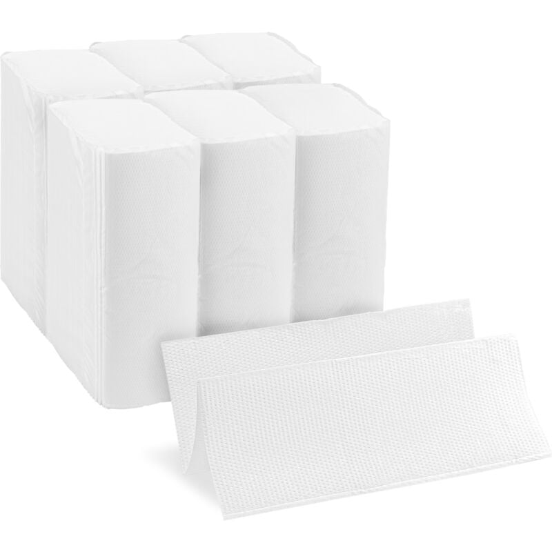 foto del prodotto imballaggi 2000 salviette carta 24x21cm pieghe z per dispenser, 6 confezioni da 150 salviette