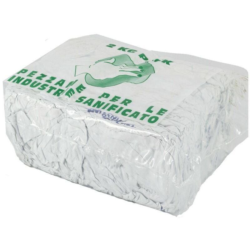 foto del prodotto imballaggi 2000 stracci pulizia multiuso stracci cotone bianco assorbente per uso domestico stracci pavimento, cucina, bagno, per spolverare