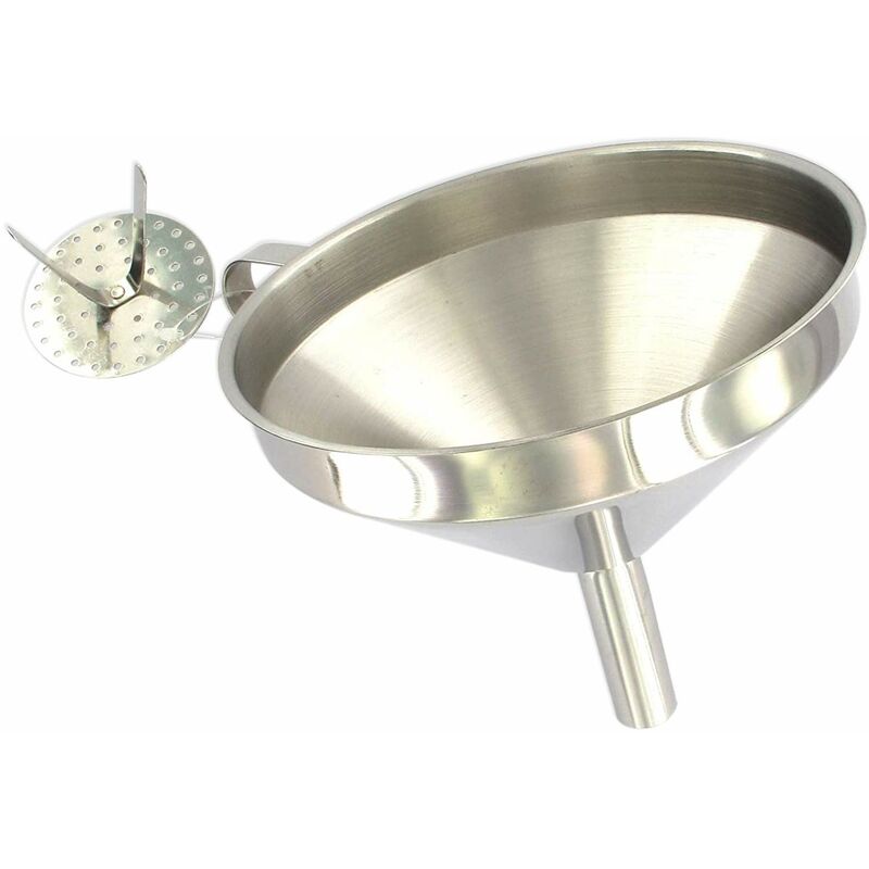 foto del prodotto imbuto in acciaio inox con filtro, inossidabile, argento, 14.5 x 12.5 x 12.5 cm fackelmann