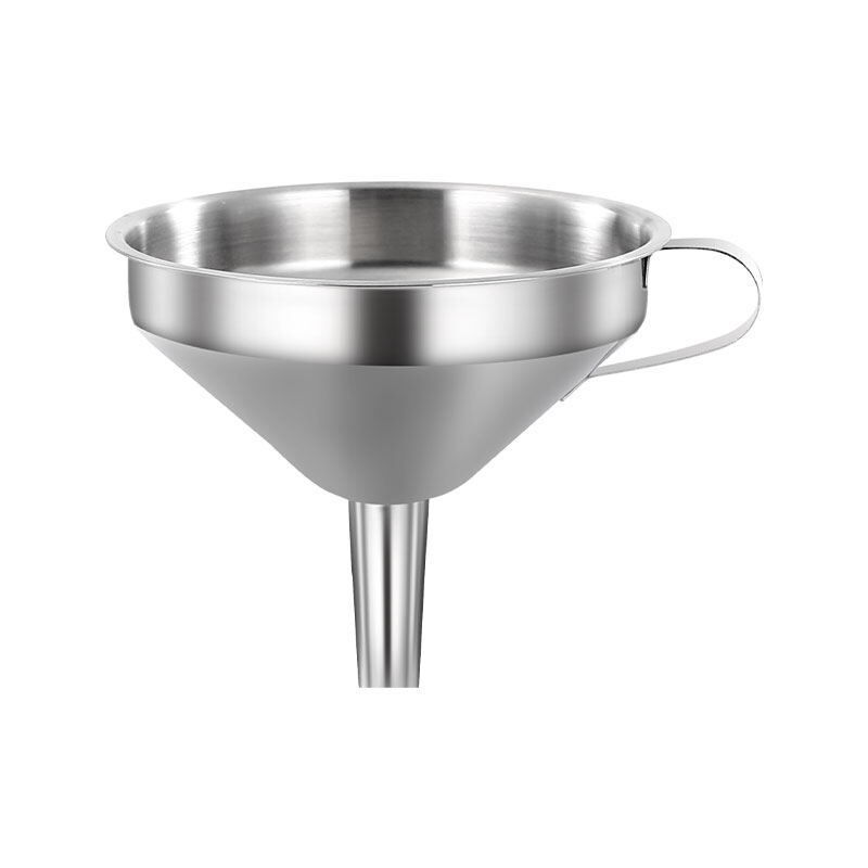 foto del prodotto imbuto in acciaio inox con filtro rimovibile, 13 cm, argento sollbry