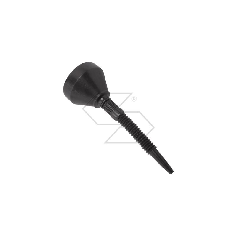 foto del prodotto imbuto nero con prolunga flessibile bocca 140mm per travaso carburante