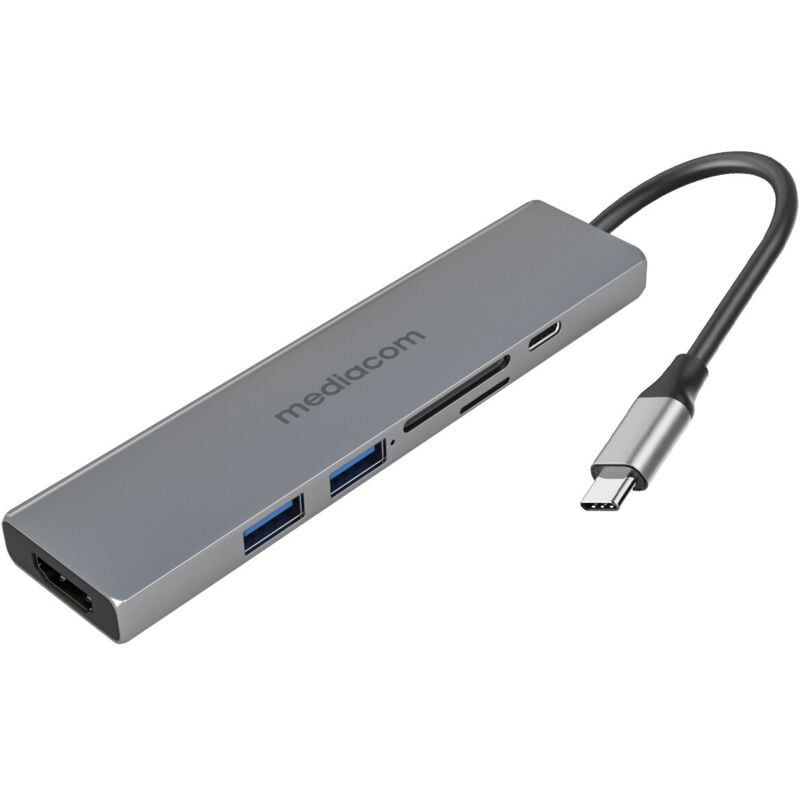 foto del prodotto imedio mediacom md c312 docking station usb c grigio