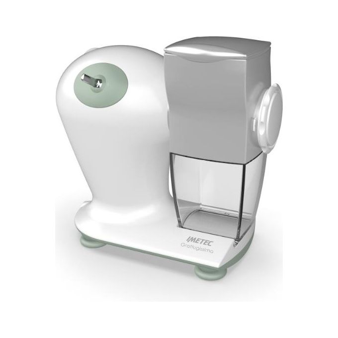 foto del prodotto imetec grattugissima grattugia elettrica contenitore estraibile coperchio salvafreschezza 150w rullo inox
