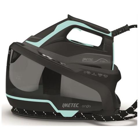 foto del prodotto imetec onda p1 ferro da stiro con caldaia continua potenza 2400 watt colore nero acqua marina