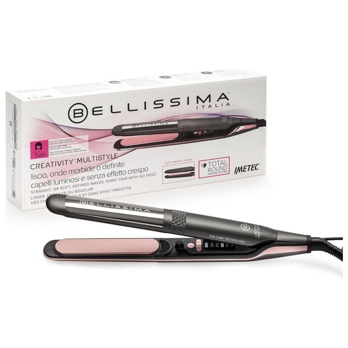 foto del prodotto imetec piastra per capelli bellissima creativity multistyle metallic
