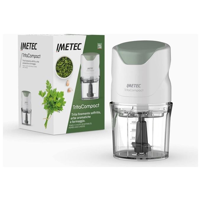 foto del prodotto imetec tritacompact tritaverdure elettrico 04 litri verde bianco 350w