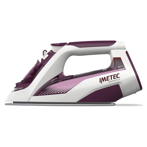 foto del prodotto imetec zerocalc z3 3900 ferro da stiro a secco e a vapore ceramica viola, bianco 2400 w