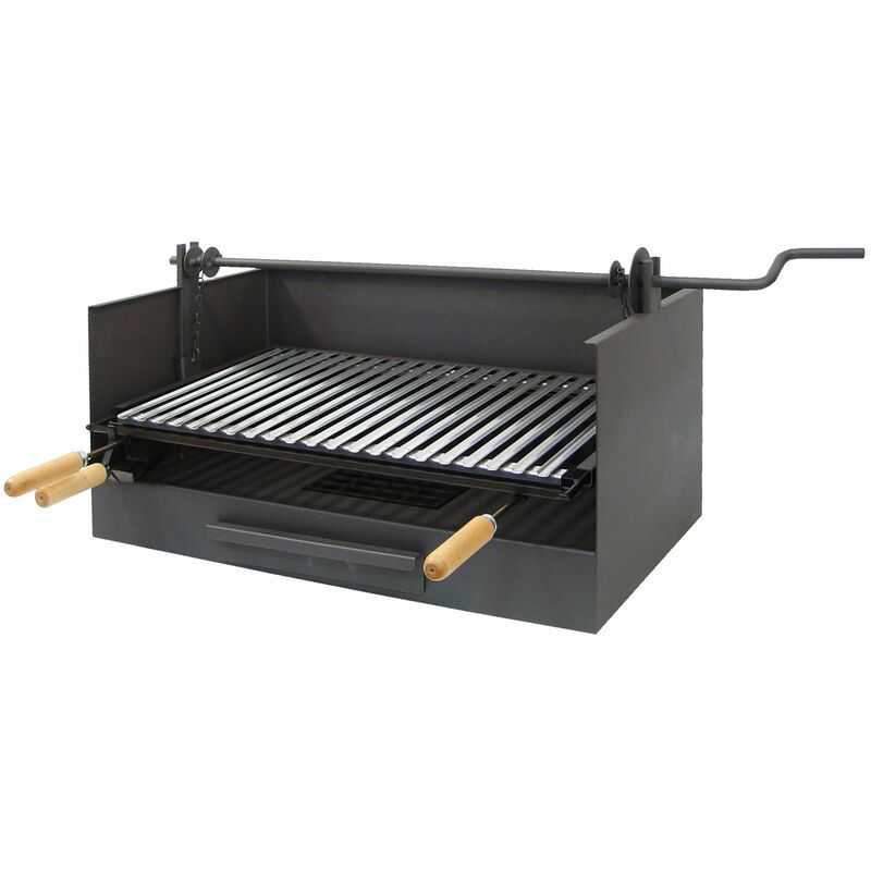 foto del prodotto imex el zorro imex la volpe 71519 cassetto per barbecue con sollevamento e griglia in acciaio inox