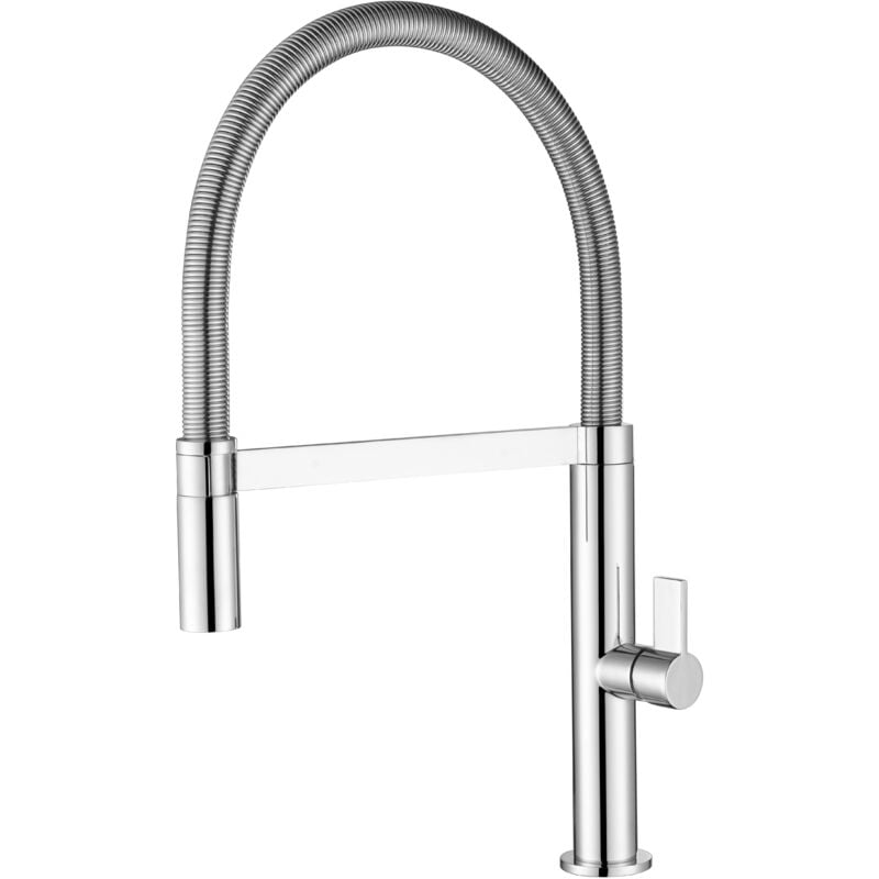 foto del prodotto imex products mice rubinetto da cucina, flessibile miscelatore lavello estraibile con doccetta serie laos cromo gce011