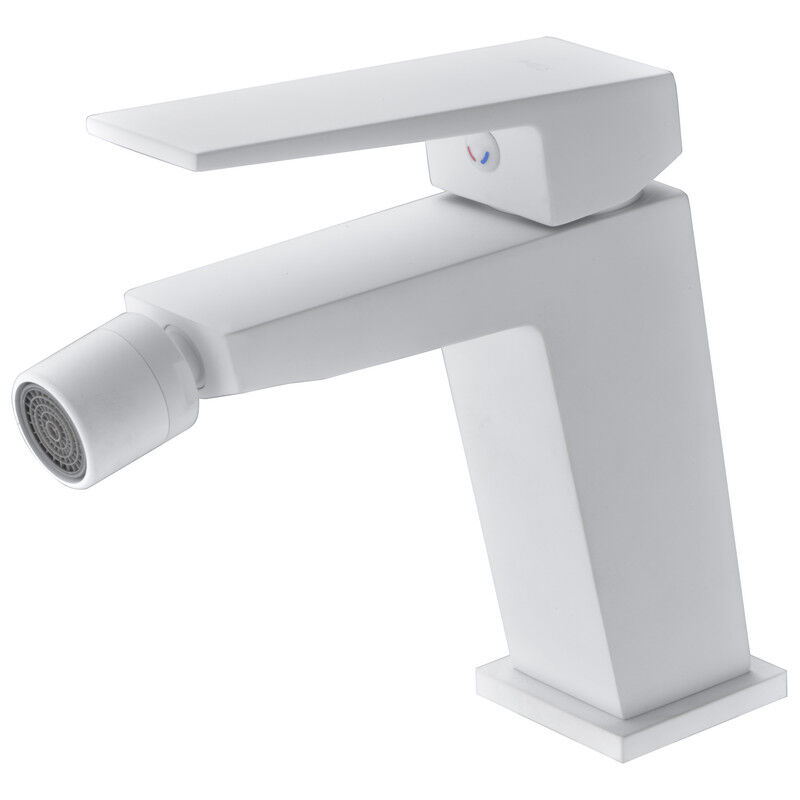 foto del prodotto imex products mice rubinetto monocomando bidet miscelatore bagno wc rubinetti bagno per acqua calda fredda colore bianco opaco bdar025 2bl