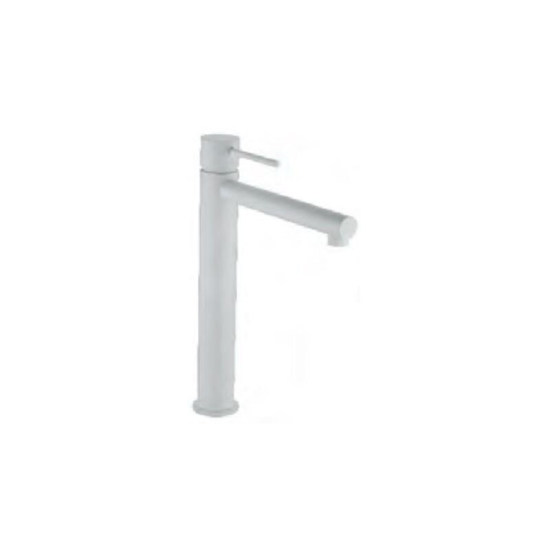 foto del prodotto imex products rubinetto lavabo alto con monocomando modello milos stick cano alto colore bianco finitura opaca imex 