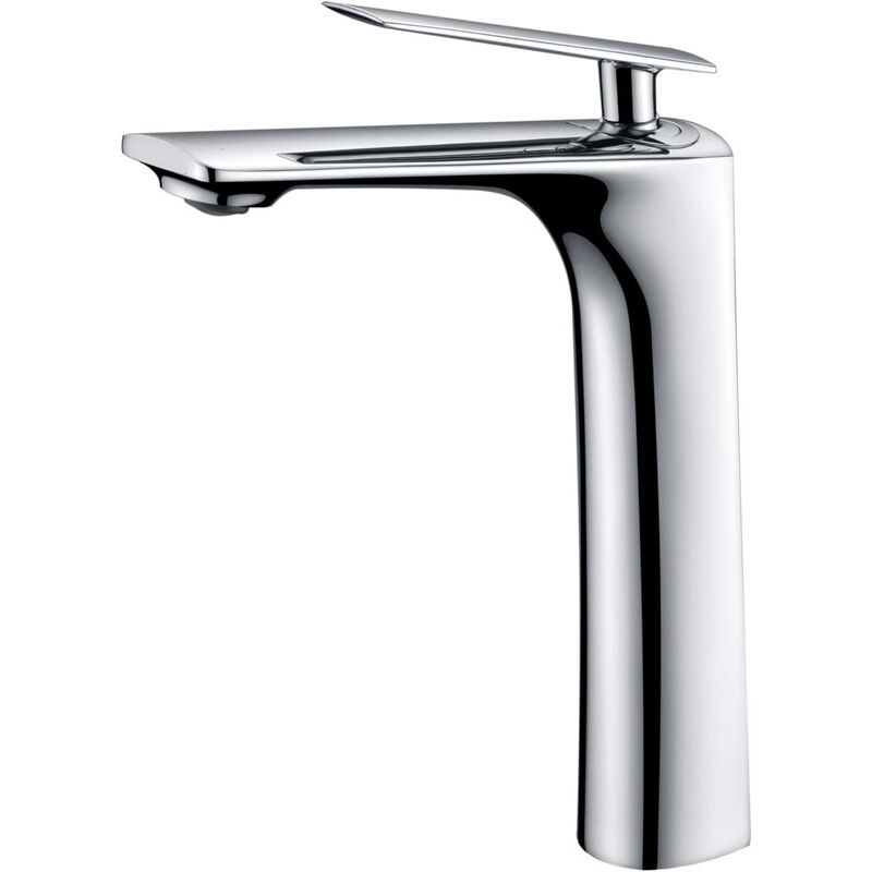 foto del prodotto imex products rubinetto monocomando lavabo con bocca alta rubinetto bagno cromato