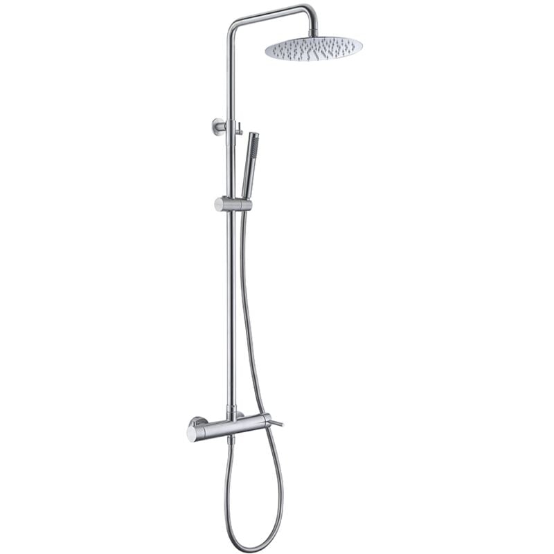foto del prodotto imex products set colonna doccia estensibile docce da esterno interno in acciaio inox s.304. miscelatore colore acciaio inox