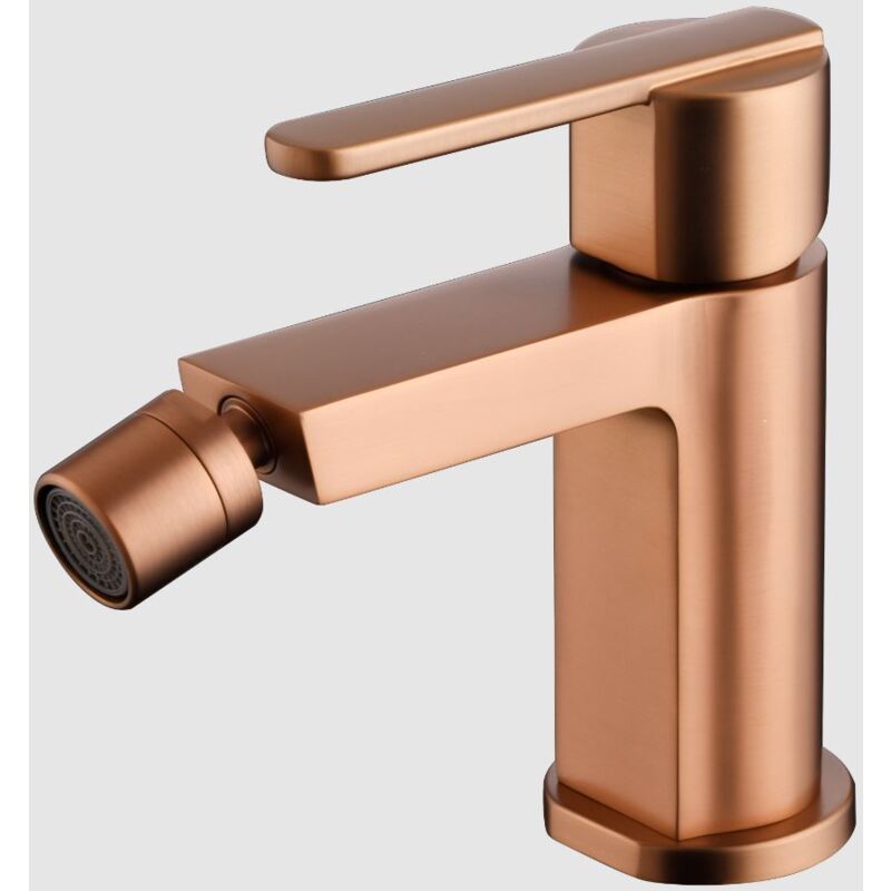 foto del prodotto imex rubinetto bidet monocomando modello roma colore oro rosa finitura oro rosa spazzolato 