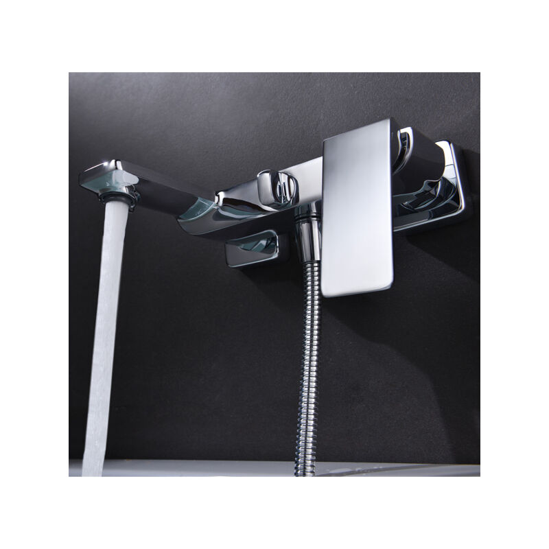 foto del prodotto imex rubinetto da bagno monocomando modello fiyi colore grigio finitura cromata 