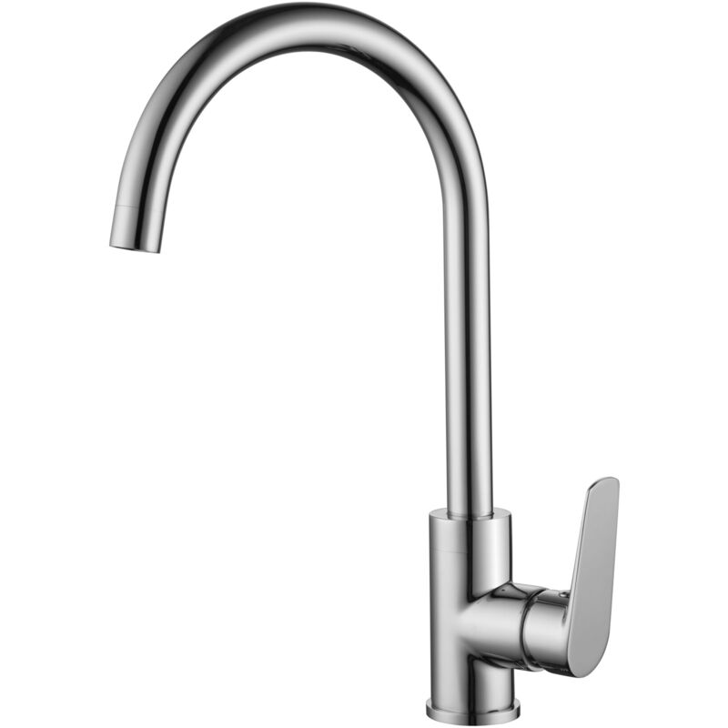 foto del prodotto imex rubinetto da cucina monocomando modello belgio colore grigio finitura cromata 