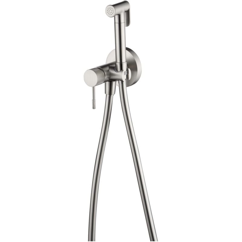 foto del prodotto imex - rubinetto del bidet monocomando modello line colore argento finitura in nichel [ ®]