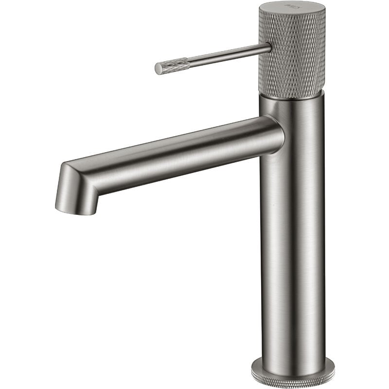 foto del prodotto imex rubinetto del lavabo a monocomando modello line canale universale colore argento finitura nichel 