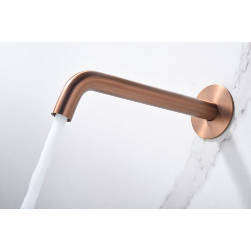 foto del prodotto imex - rubinetto lavabo monocomando modello genova colore oro rosa finitura in oro rosa spazzolato