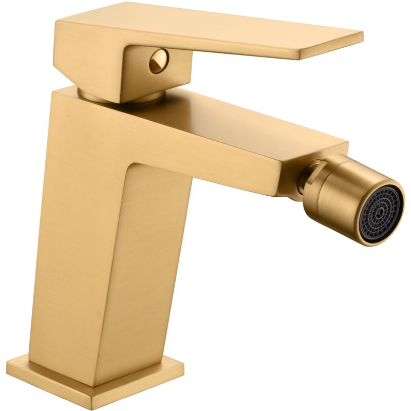 foto del prodotto imex rubinetto per bidet monocomando modello art colore oro finitura in oro spazzolato 