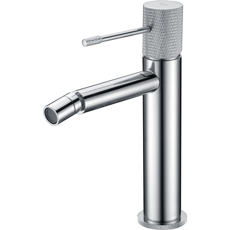 foto del prodotto imex rubinetto per bidet monocomando modello line colore grigio finitura cromata 