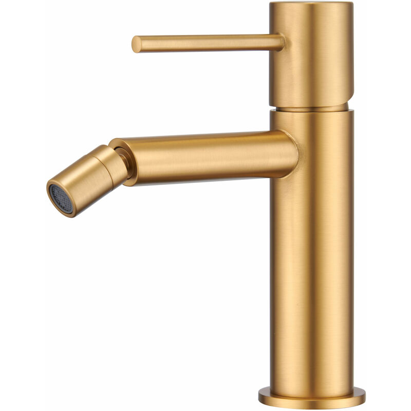 foto del prodotto imex rubinetto per bidet monocomando modello monza colore oro finitura in oro spazzolato 