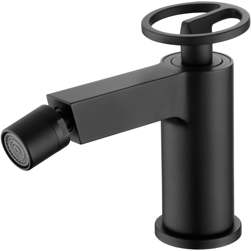 foto del prodotto imex rubinetto per bidet monocomando modello olimpo colore nero finitura opaca 
