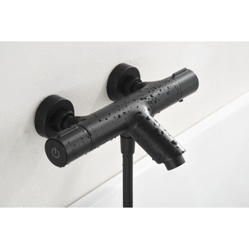 foto del prodotto imex - set da bagno con termostato modello eco-kent colore nero