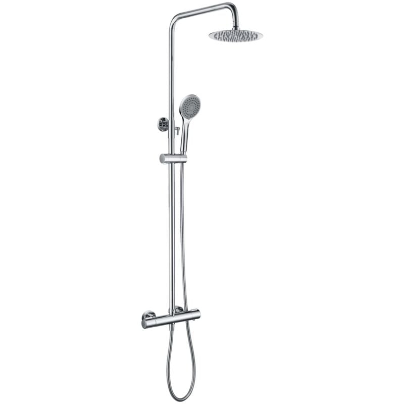 foto del prodotto imex - set doccia con termostato modello eco-kent colore grigio finitura cromata