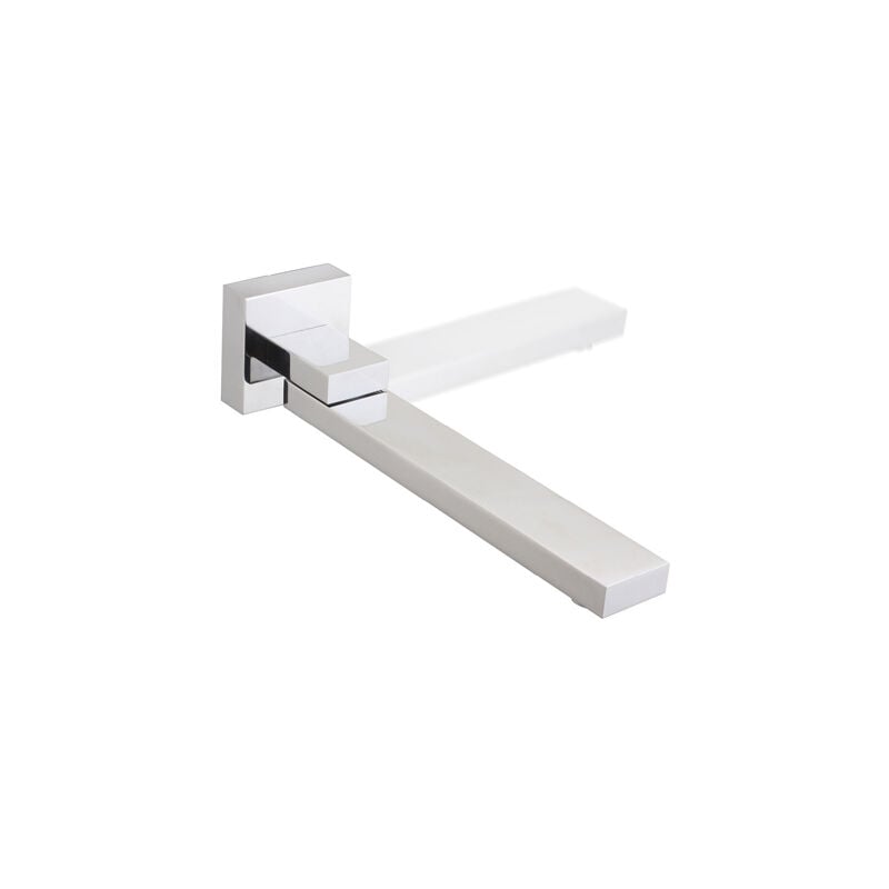 foto del prodotto imex tubo da bagno pieghevole grigio con finitura cromata, quadrato 