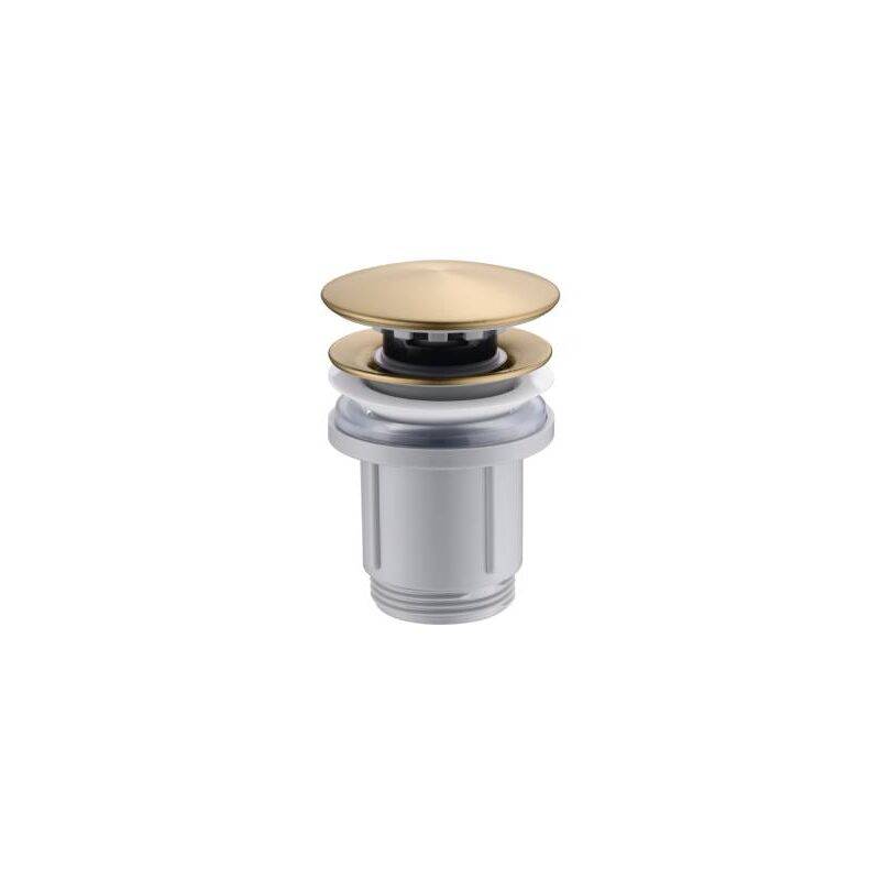 foto del prodotto imex valvola click clack oro finitura in oro spazzolato 