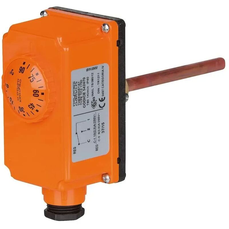 foto del prodotto imit 542470 tc2 termostato di immersione 0 90 c, lunghezza 100 mm
