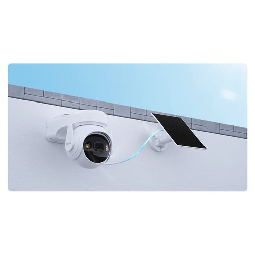 foto del prodotto imou cell pt kit telecamera da esterno a batteria con risoluzione 2k 3mp , rilevamento movimento umano, visione notturna a colori, audio bidirezionale, ip66