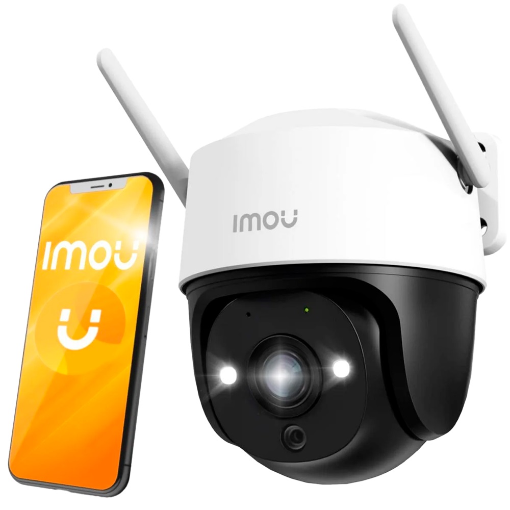 foto del prodotto imou cruiser 2c 2k 3mp telecamera wi fi esterno motorizzata 360 visione notturna a colori, ip66, tracciamento intelligente, rilevamento umano con faretto e sirena, audio bidirezionale