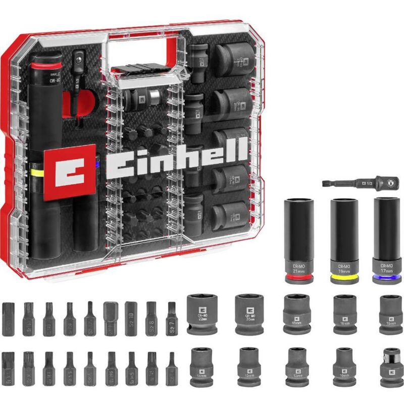 foto del prodotto impact kit di inserti e bussole 1 2 109288 einhell
