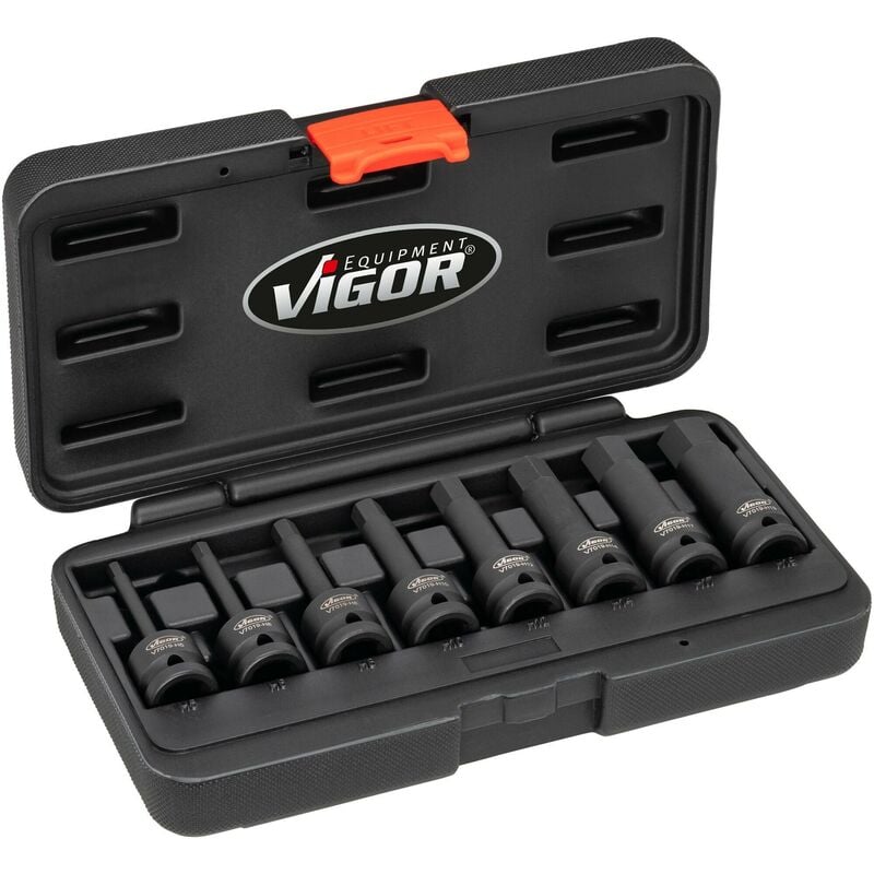 foto del prodotto impact screwdriver socket set for inside hexagon profile v7019 attacco quadro, cavo, 1 2 di pollice 12,5 mm profilo esagonale interno 5 
